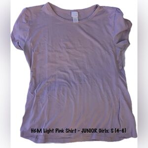 H&M Soft Pink Short Sleeve Tee